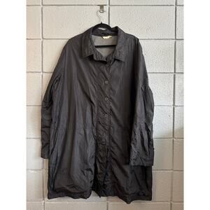 Chalet et Ceci Nylon Fleece Lined Rain Jacket size 1X in Black
